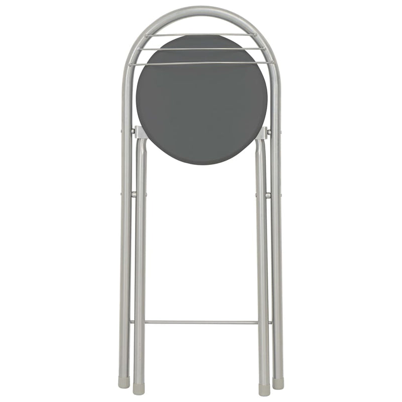 vidaXL 3 Piece Bar Set with Shelves Wood and Steel Black