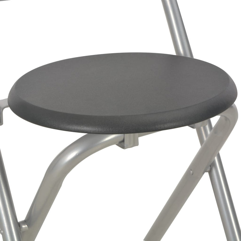 vidaXL 3 Piece Bar Set with Shelves Wood and Steel Black