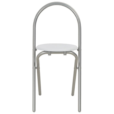 vidaXL 3 Piece Folding Dining Set with Storage Rack MDF and Steel Black