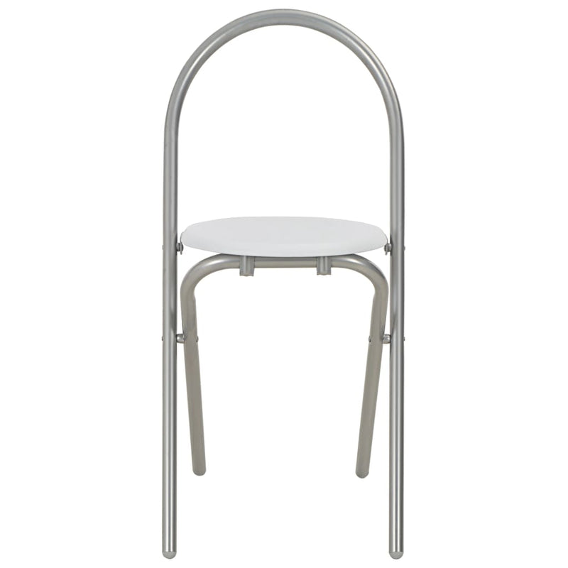 vidaXL 3 Piece Folding Dining Set with Storage Rack MDF and Steel Black