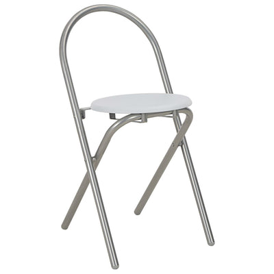 vidaXL 3 Piece Folding Dining Set with Storage Rack MDF and Steel Black