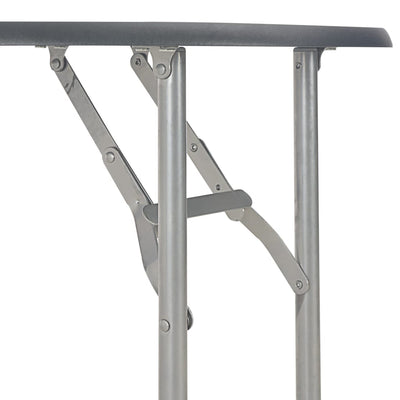 vidaXL 3 Piece Folding Dining Set with Storage Rack MDF and Steel Black