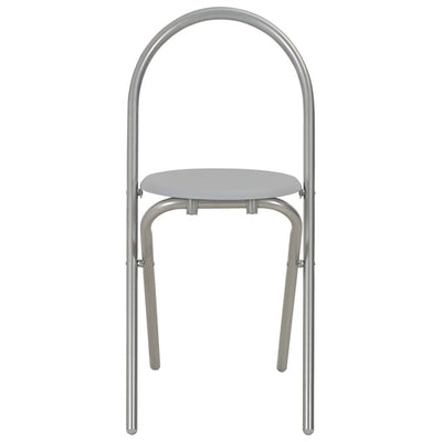 vidaXL 3 Piece Folding Dining Set with Storage Rack MDF and Steel Black