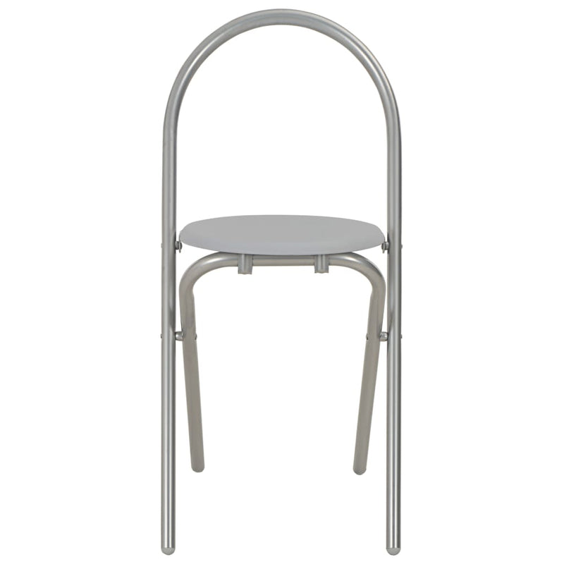 vidaXL 3 Piece Folding Dining Set with Storage Rack MDF and Steel Black