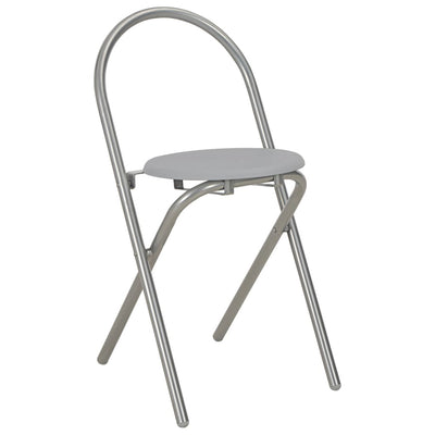 vidaXL 3 Piece Folding Dining Set with Storage Rack MDF and Steel Black