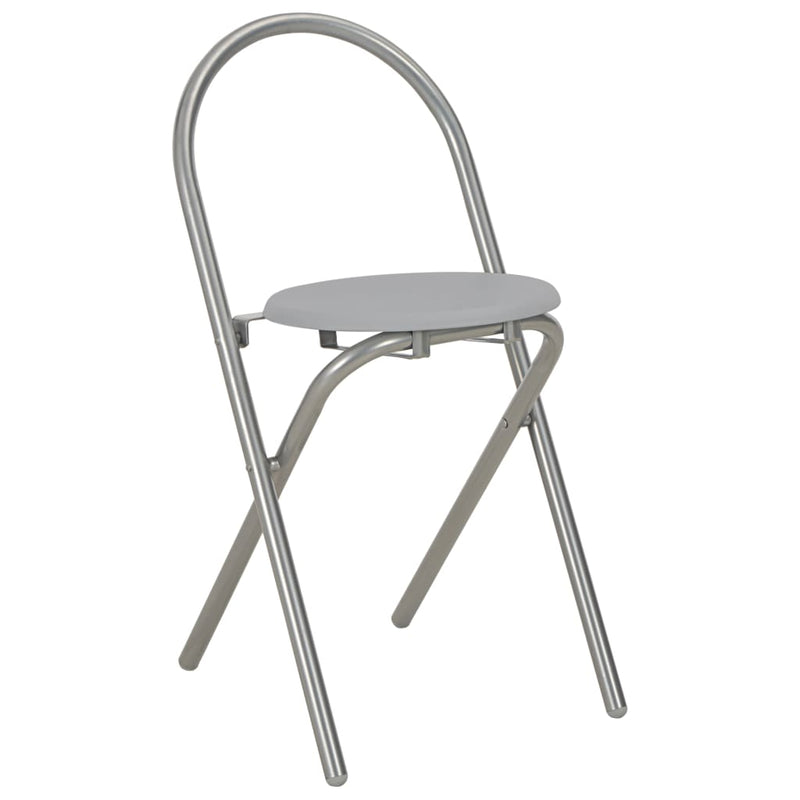 vidaXL 3 Piece Folding Dining Set with Storage Rack MDF and Steel Black