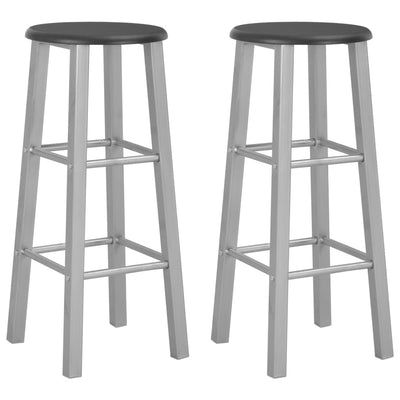 vidaXL Bar Stools 2 pcs Anthracite MDF