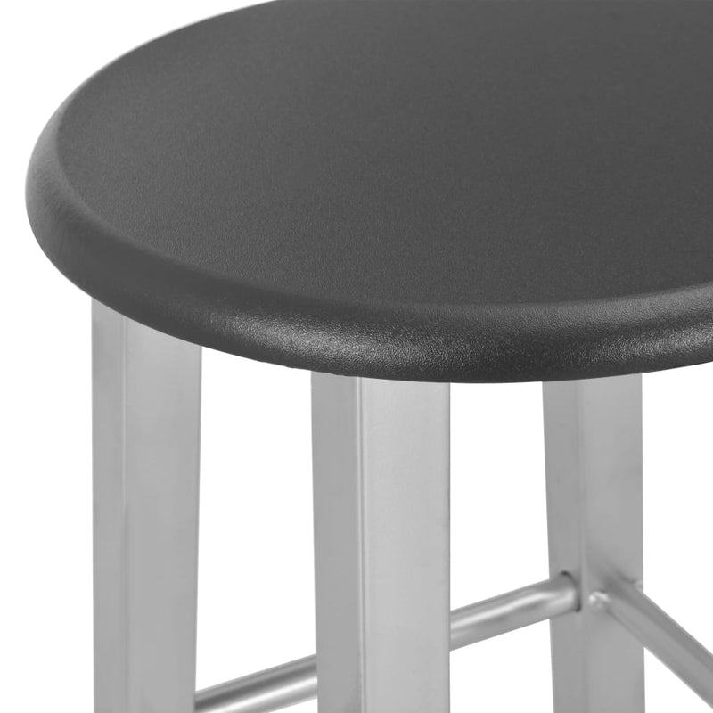 vidaXL Bar Stools 2 pcs Anthracite MDF