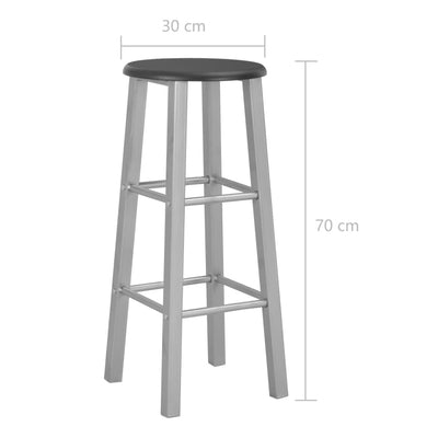 vidaXL Bar Stools 2 pcs Anthracite MDF