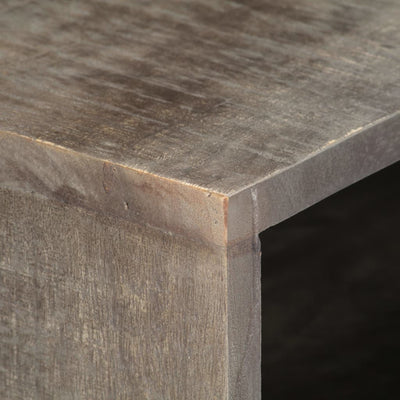 vidaXL TV Cabinet Grey 130x30x46 cm Solid Rough Mango Wood