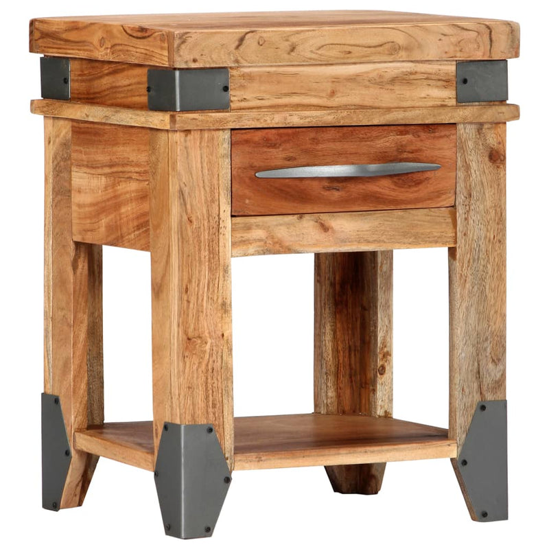 vidaXL Bedside Cabinet 40x30x51 cm Solid Wood Acacia