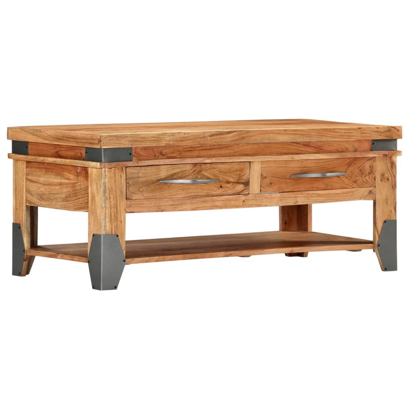 vidaXL Coffee Table 110x52x45 cm Solid Wood Acacia