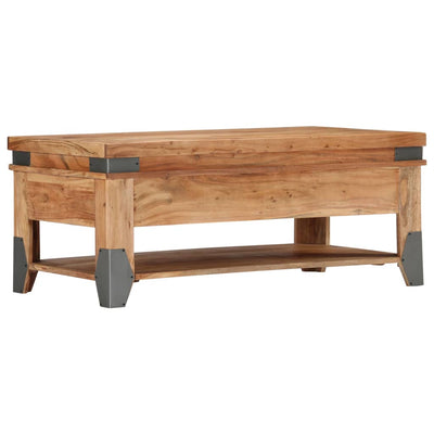 vidaXL Coffee Table 110x52x45 cm Solid Wood Acacia