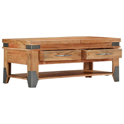 vidaXL Coffee Table 110x52x45 cm Solid Wood Acacia