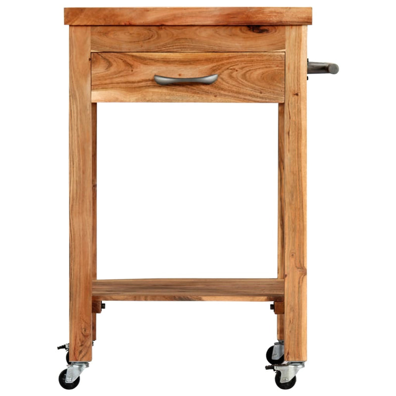 vidaXL Kitchen Trolley 58x58x89 cm Solid Acacia Wood