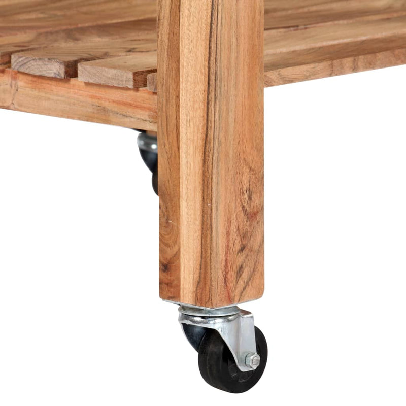 vidaXL Kitchen Trolley 58x58x89 cm Solid Acacia Wood