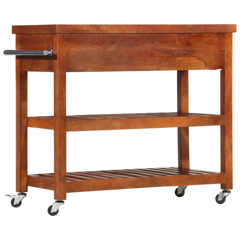 vidaXL Kitchen Trolley 100x48x89 cm Solid Acacia Wood