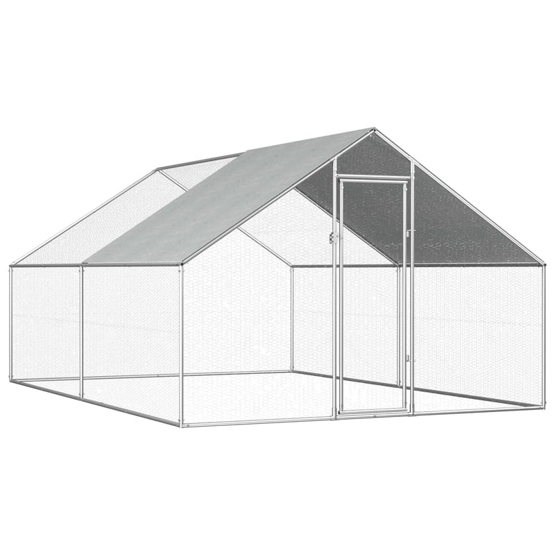 vidaXL Outdoor Chicken Cage 2.75x2x1.92 m Galvanised Steel