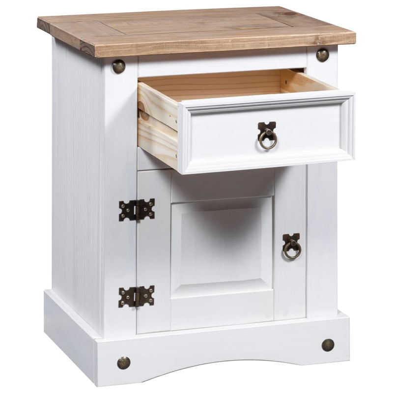 vidaXL Bedside Cabinet Mexican Pine Corona Range 53x39x66 cm