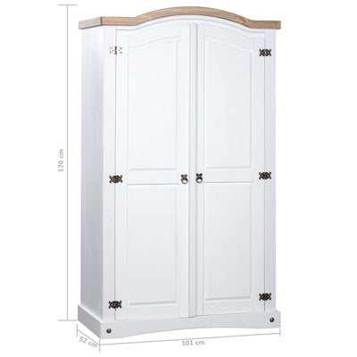 vidaXL Wardrobe Mexican Pine Corona Range 2 Doors