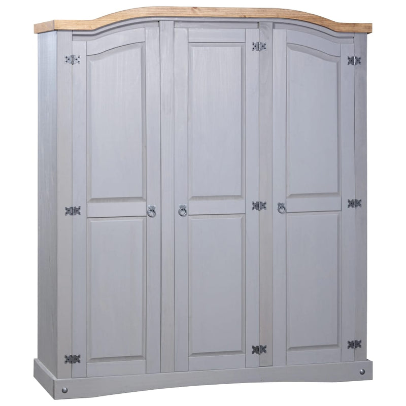 vidaXL Wardrobe Mexican Pine Corona Range 3 Doors