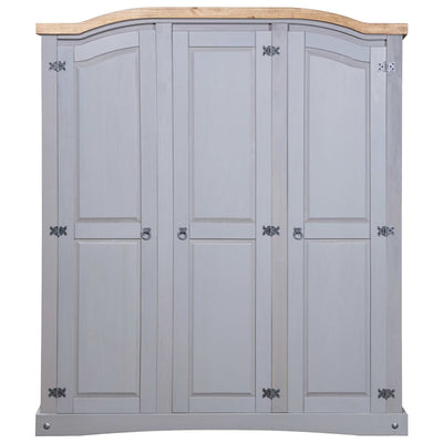 vidaXL Wardrobe Mexican Pine Corona Range 3 Doors