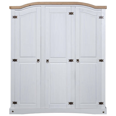vidaXL Wardrobe Mexican Pine Corona Range 3 Doors