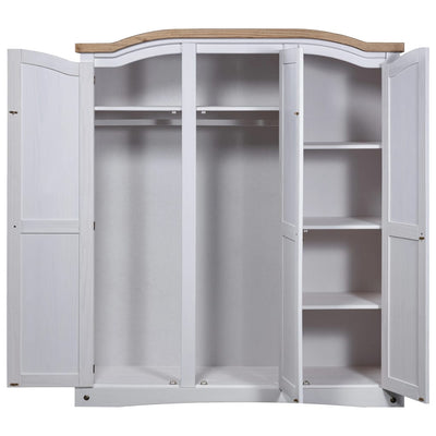 vidaXL Wardrobe Mexican Pine Corona Range 3 Doors