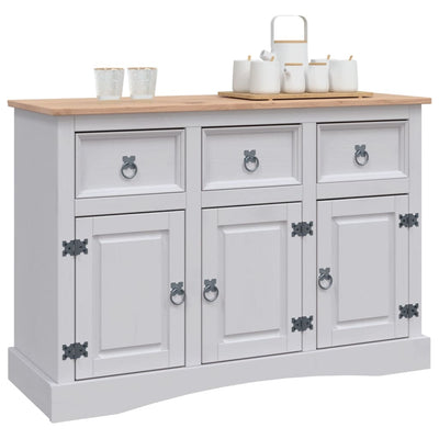 vidaXL Sideboard Solid Mexican Pinewood Corona Range 132x43x78 cm