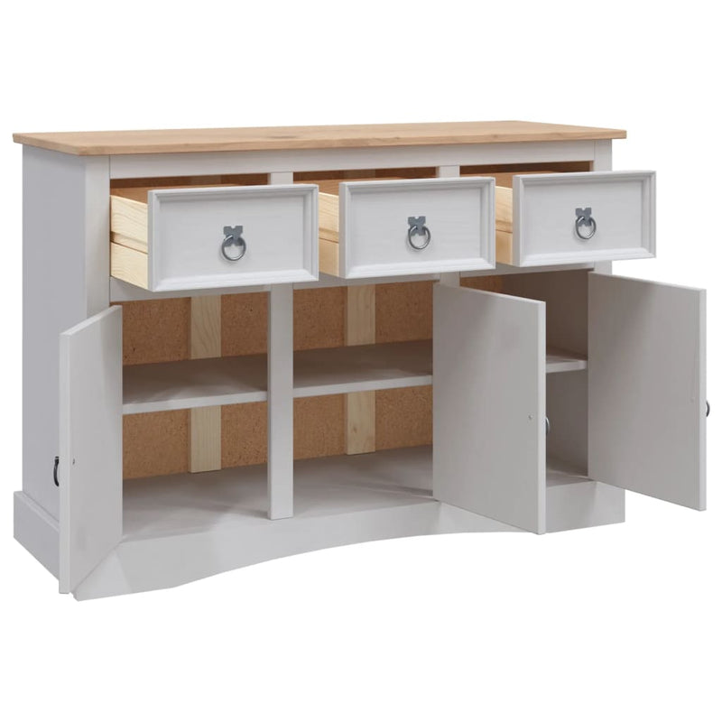 vidaXL Sideboard Solid Mexican Pinewood Corona Range 132x43x78 cm