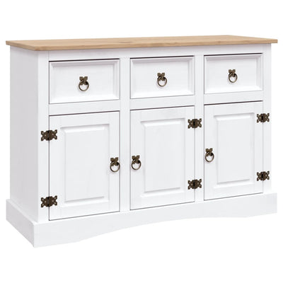 vidaXL Sideboard Solid Mexican Pinewood Corona Range 132x43x78 cm