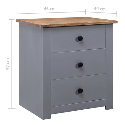 vidaXL Bedside Cabinet 46x40x57 cm Pinewood Panama Range