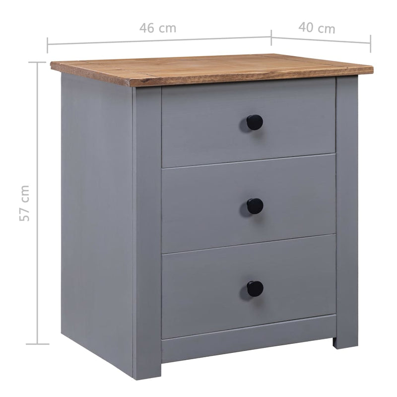 vidaXL Bedside Cabinet 46x40x57 cm Pinewood Panama Range