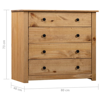 vidaXL Side Cabinet 80x40x73 cm Pine Panama Range