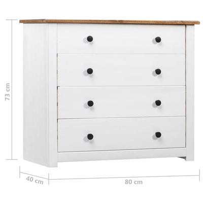 vidaXL Side Cabinet 80x40x73 cm Pine Panama Range