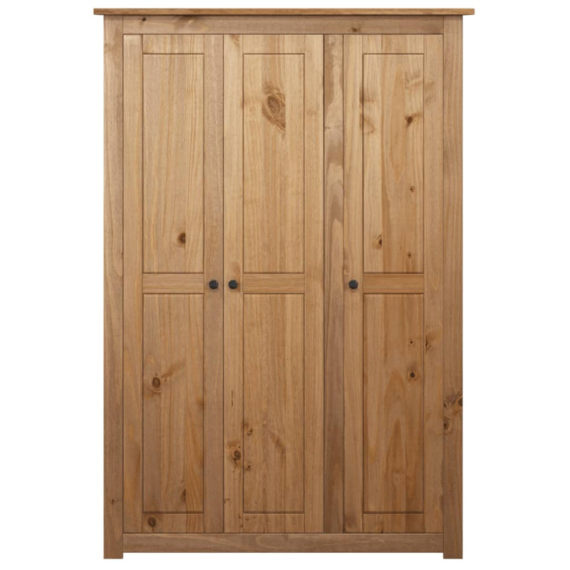 vidaXL 3-Door Wardrobe 118x50x171.5 cm Pine Panama Range