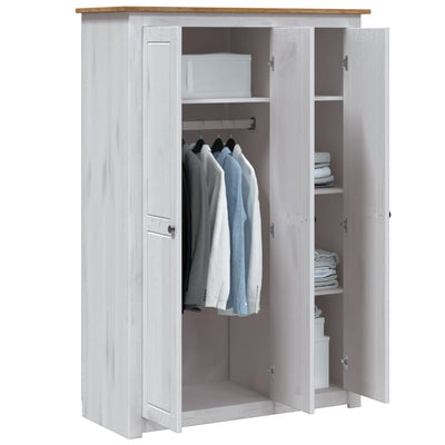 vidaXL 3-Door Wardrobe 118x50x171.5 cm Pine Panama Range