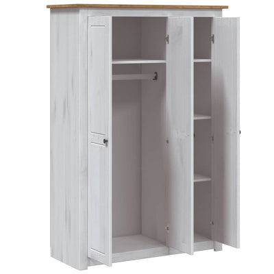 vidaXL 3-Door Wardrobe 118x50x171.5 cm Pine Panama Range