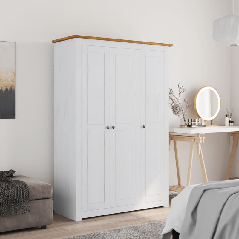 vidaXL 3-Door Wardrobe 118x50x171.5 cm Pine Panama Range