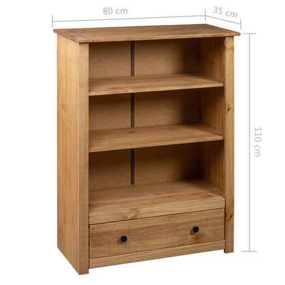 vidaXL Bookcase 80x35x110 cm Solid Pine Wood Panama Range