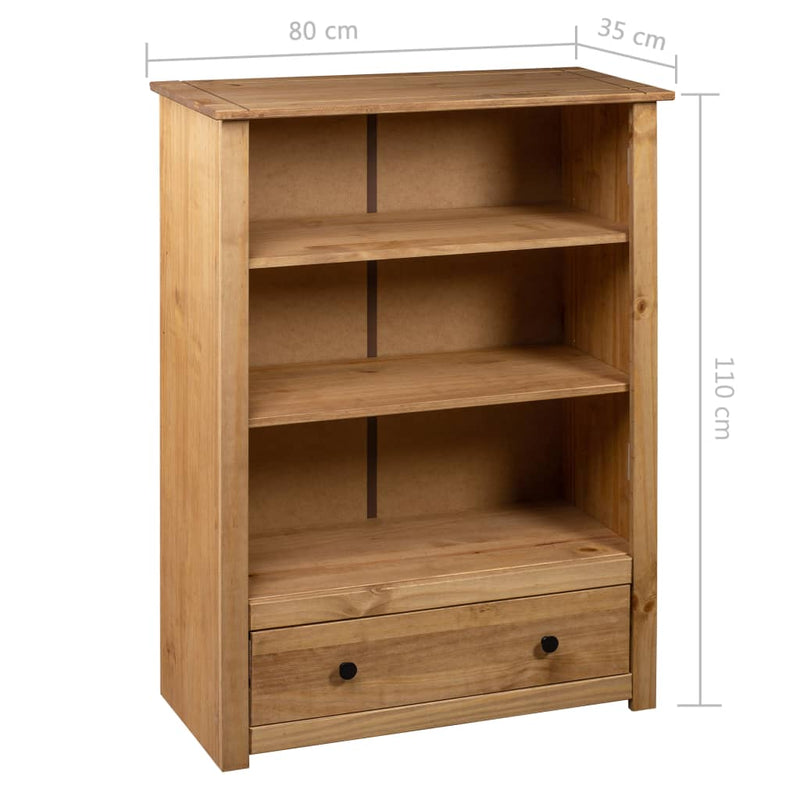 vidaXL Bookcase 80x35x110 cm Solid Pine Wood Panama Range