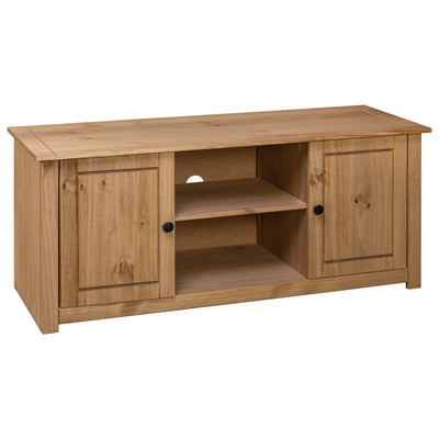vidaXL TV Cabinet 120x40x50 cm Solid Pine Wood Panama Range