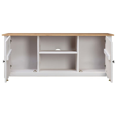 vidaXL TV Cabinet 120x40x50 cm Solid Pine Wood Panama Range