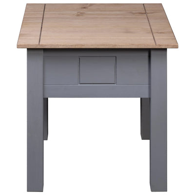 vidaXL Nightstand Grey 50.5x50.5x52.5 cm Pine Panama Range