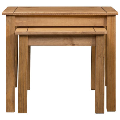 vidaXL Nesting Tables 2 pcs Solid Wood Pine Panama Range
