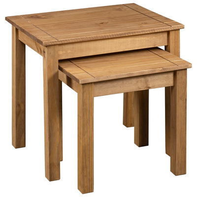 vidaXL Nesting Tables 2 pcs Solid Wood Pine Panama Range
