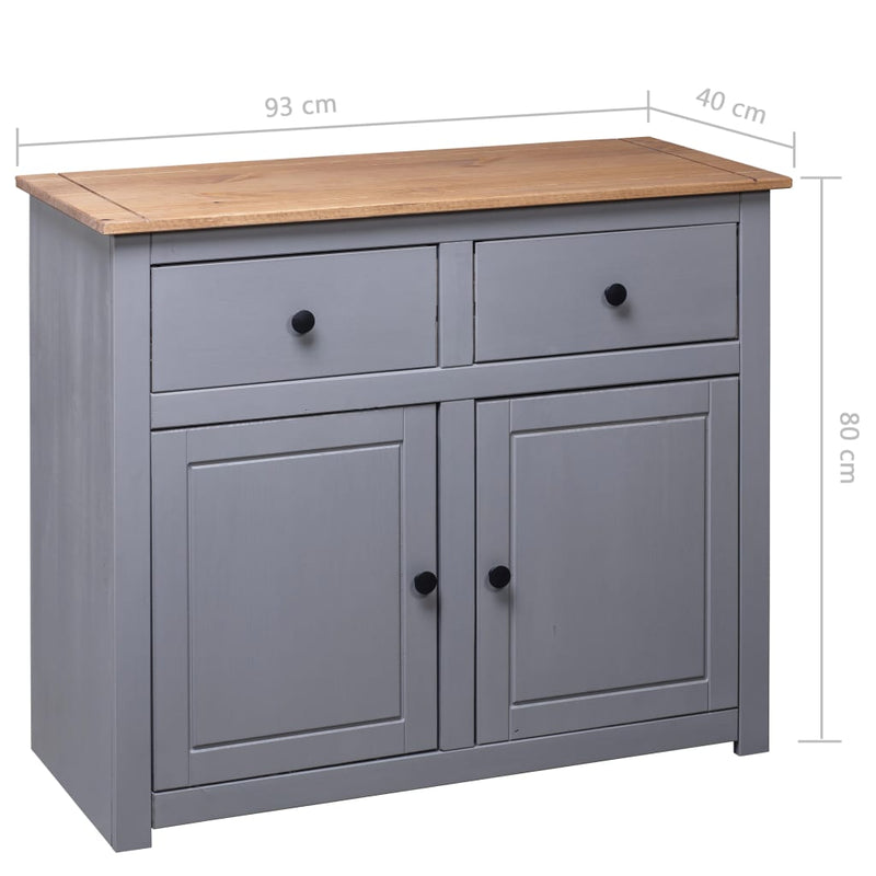 vidaXL Sideboard 93x40x80 cm Solid Pinewood Panama Range