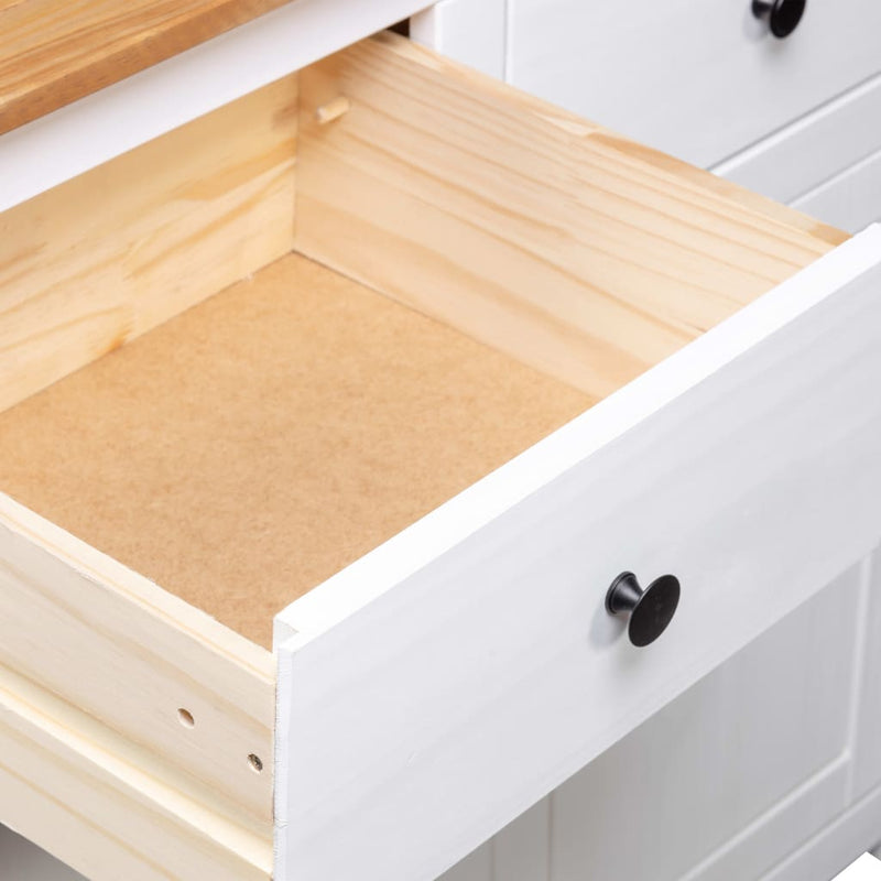 vidaXL Sideboard 93x40x80 cm Solid Pinewood Panama Range