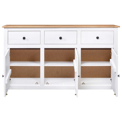 vidaXL Sideboard 135x40x80 cm Solid Pinewood Panama Range