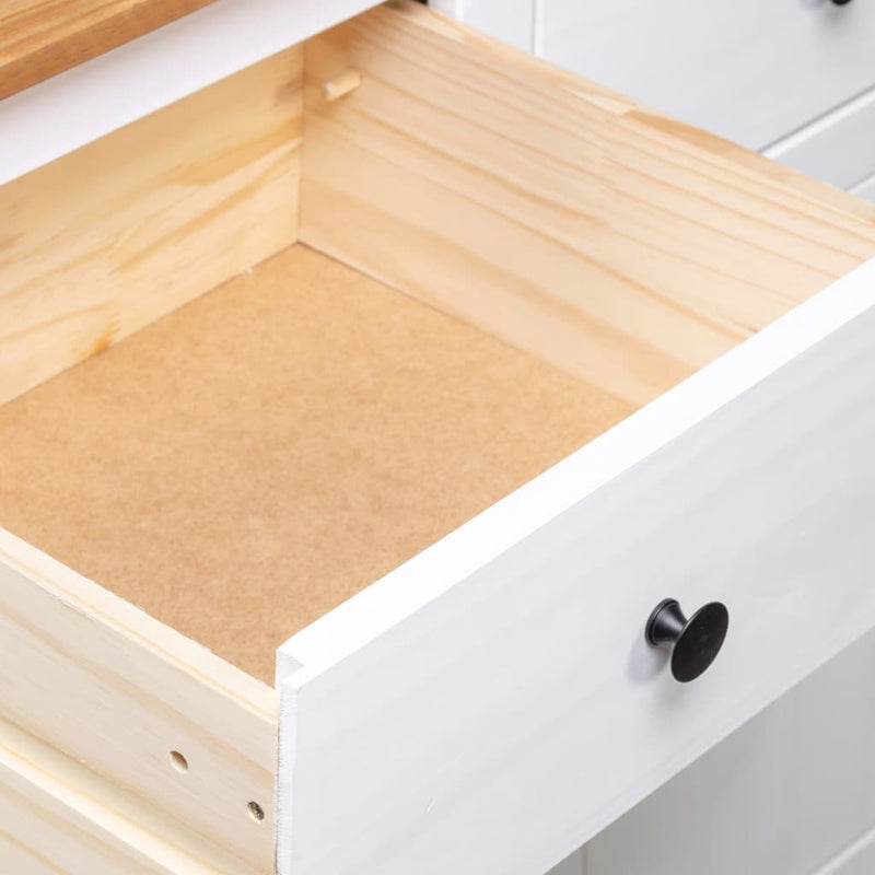 vidaXL Sideboard 135x40x80 cm Solid Pinewood Panama Range